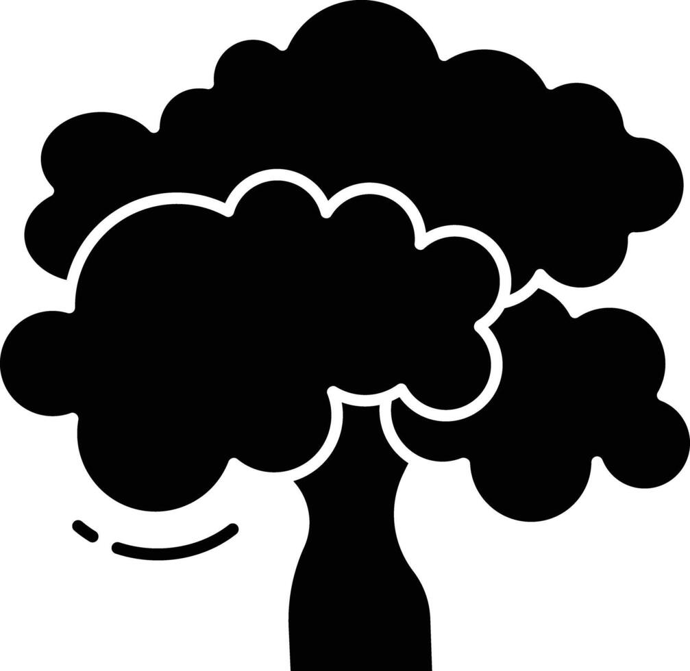 Juglans solid glyph illustration vector
