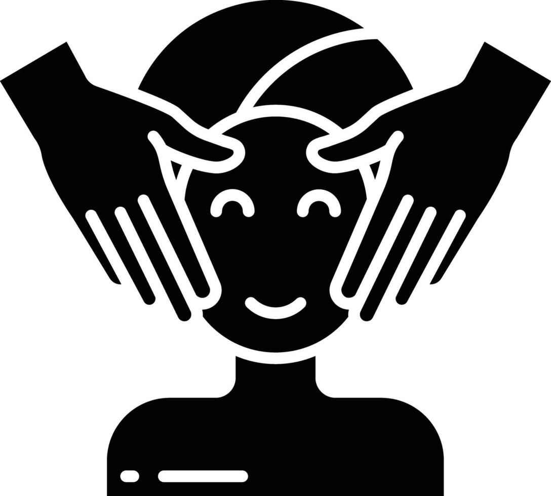 Facial Treatment solid glyph illustration vector