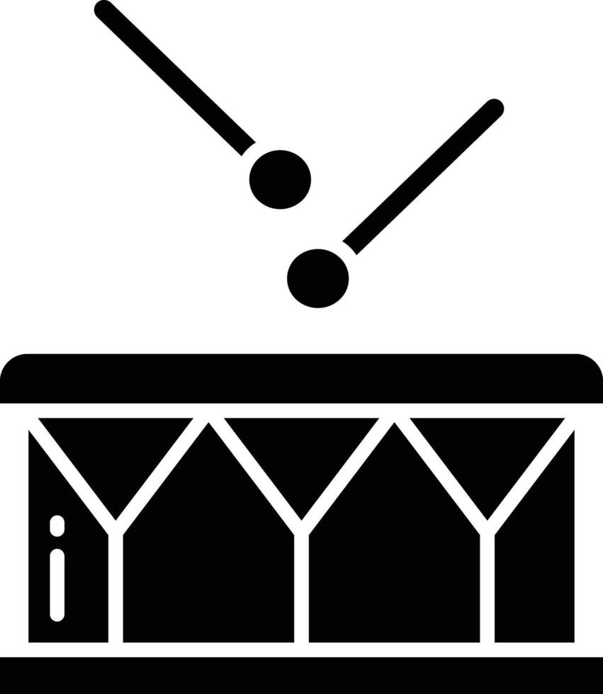 Drumsticks solid glyph illustration vector