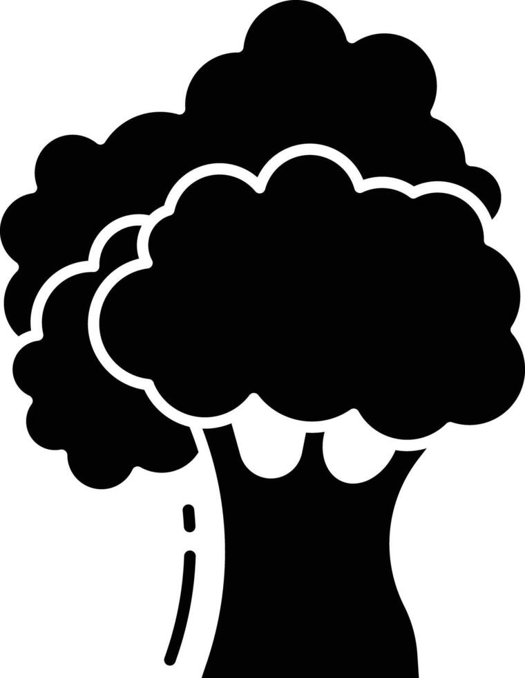 locust tree solid glyph illustration vector