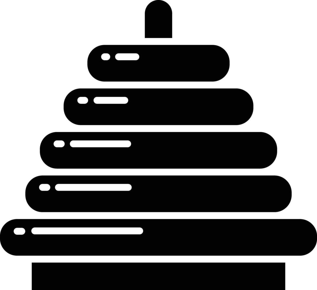 Pyramid solid glyph illustration vector