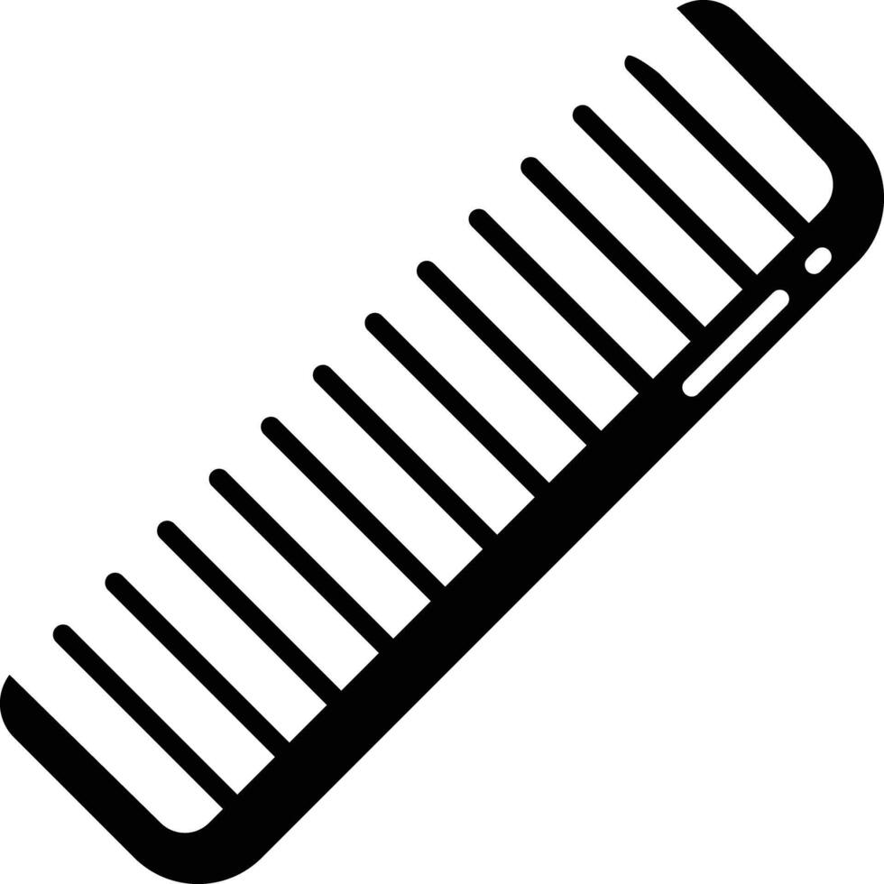 Comb solid glyph illustration vector