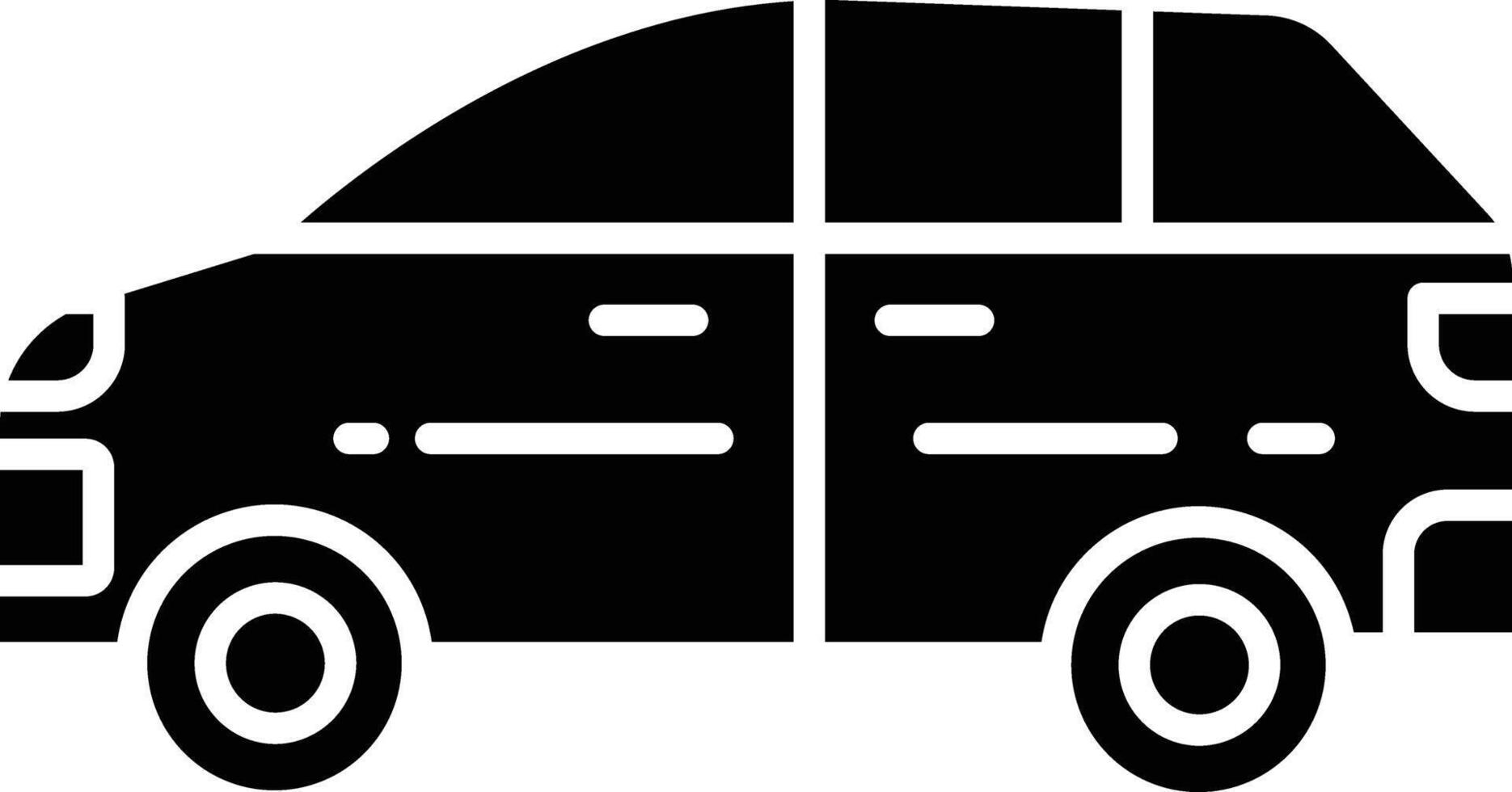 Car solid glyph illustration vector