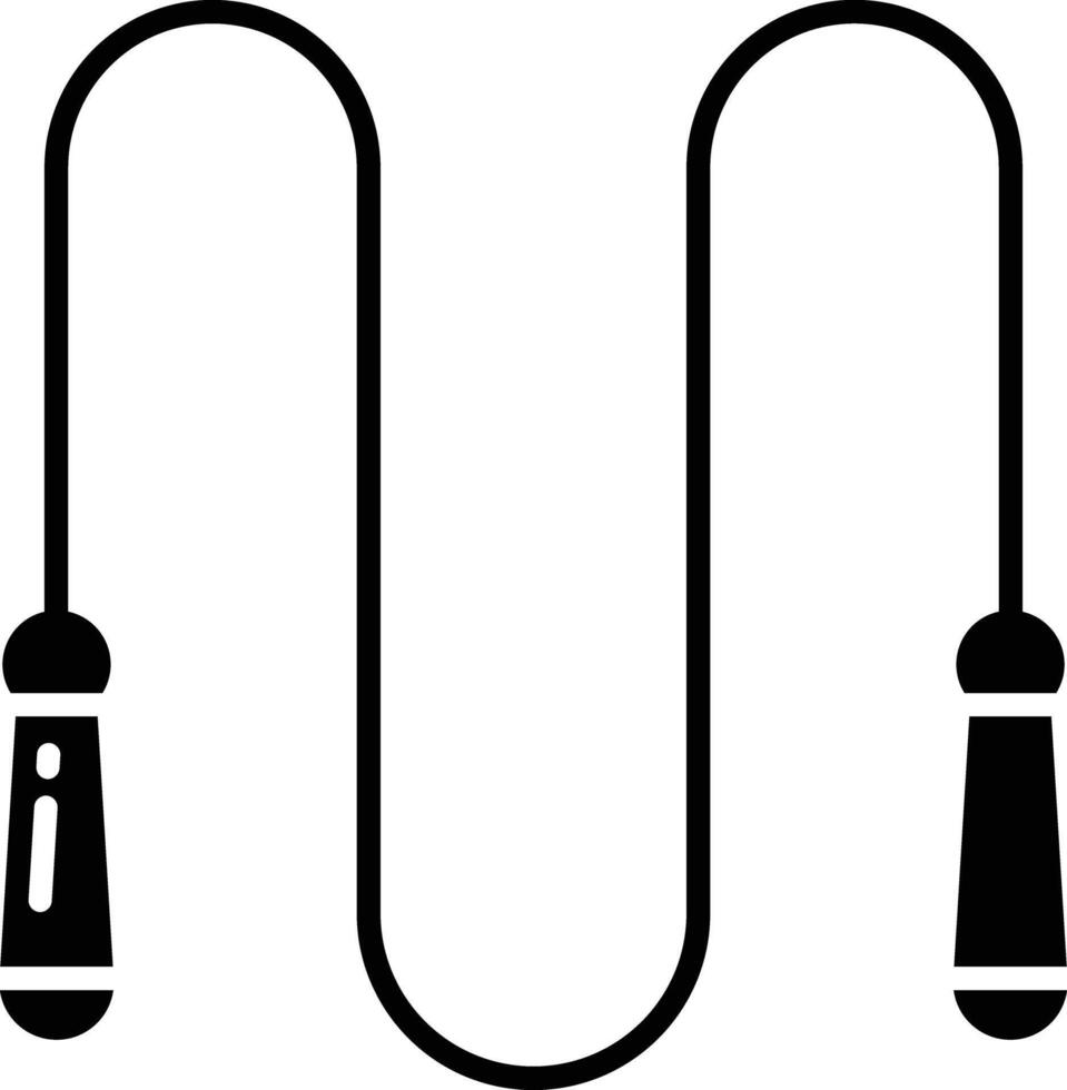 Jumping Rope solid glyph illustration vector