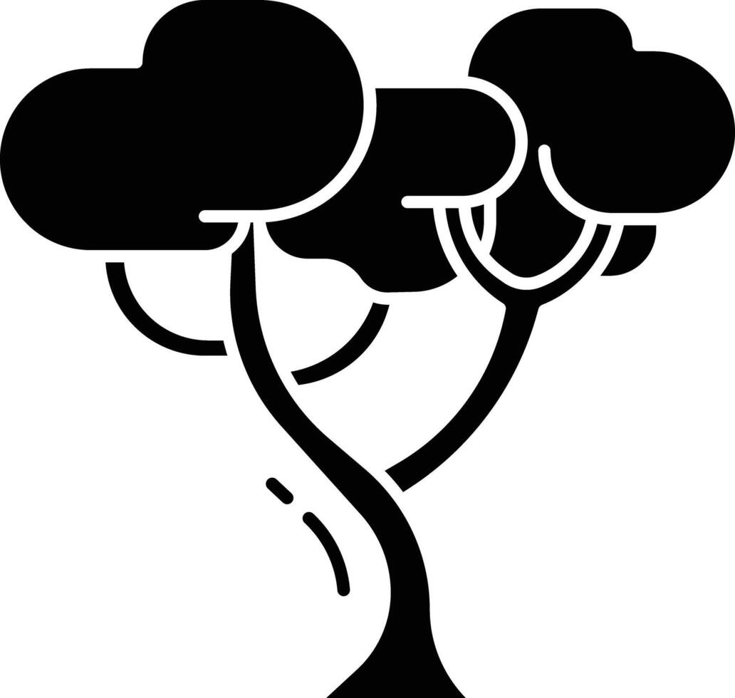 tree solid glyph illustration vector