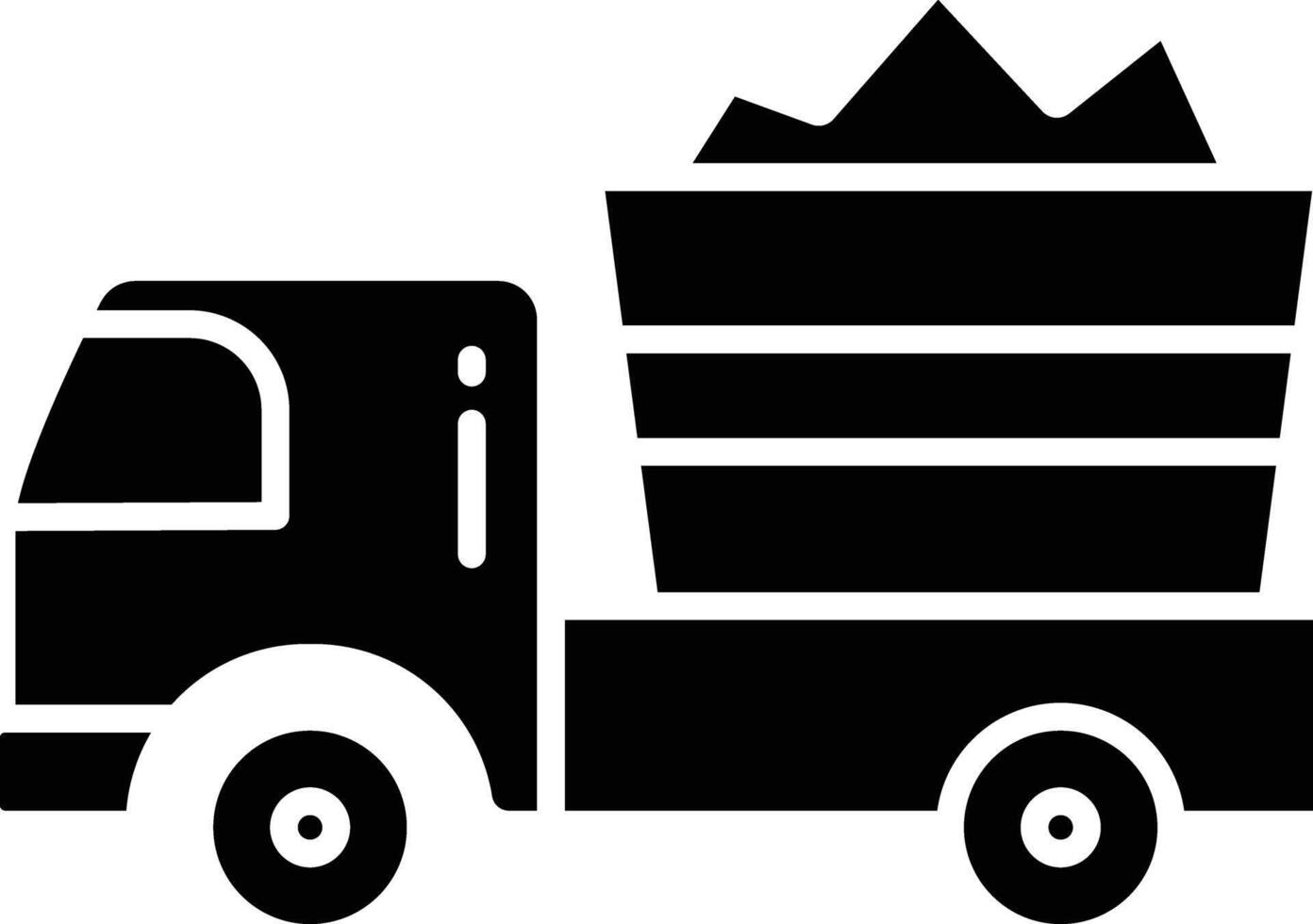 Military vehicle solid glyph illustration vector