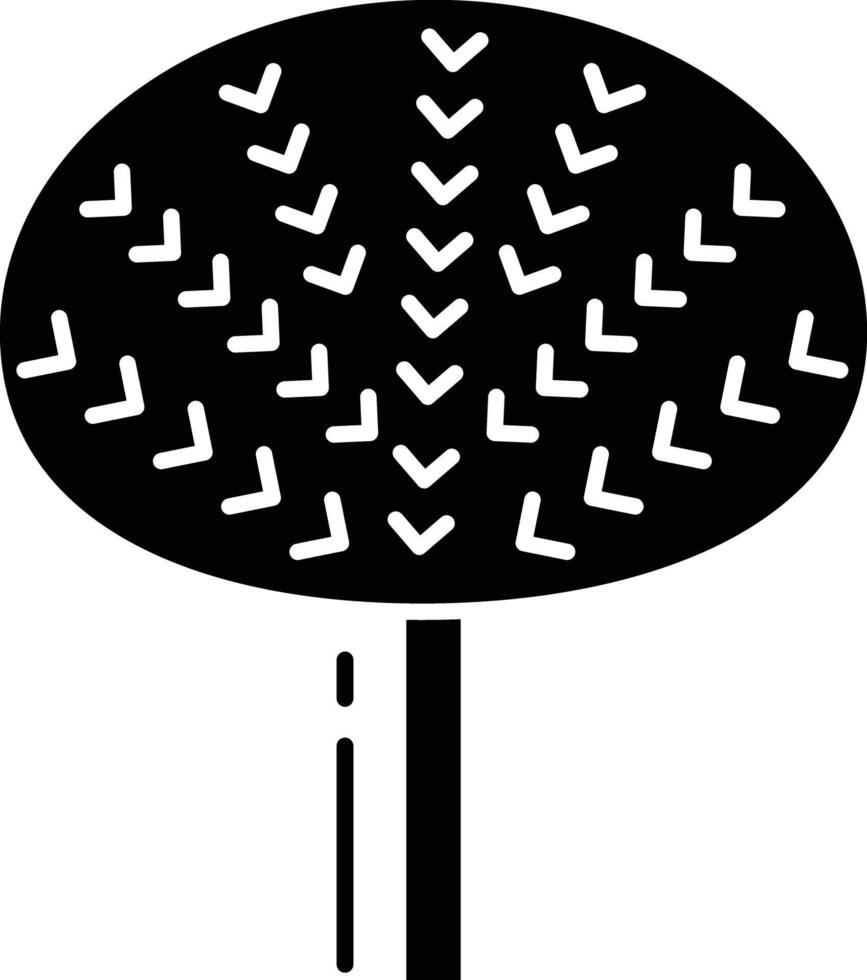 Tree solid glyph illustration vector