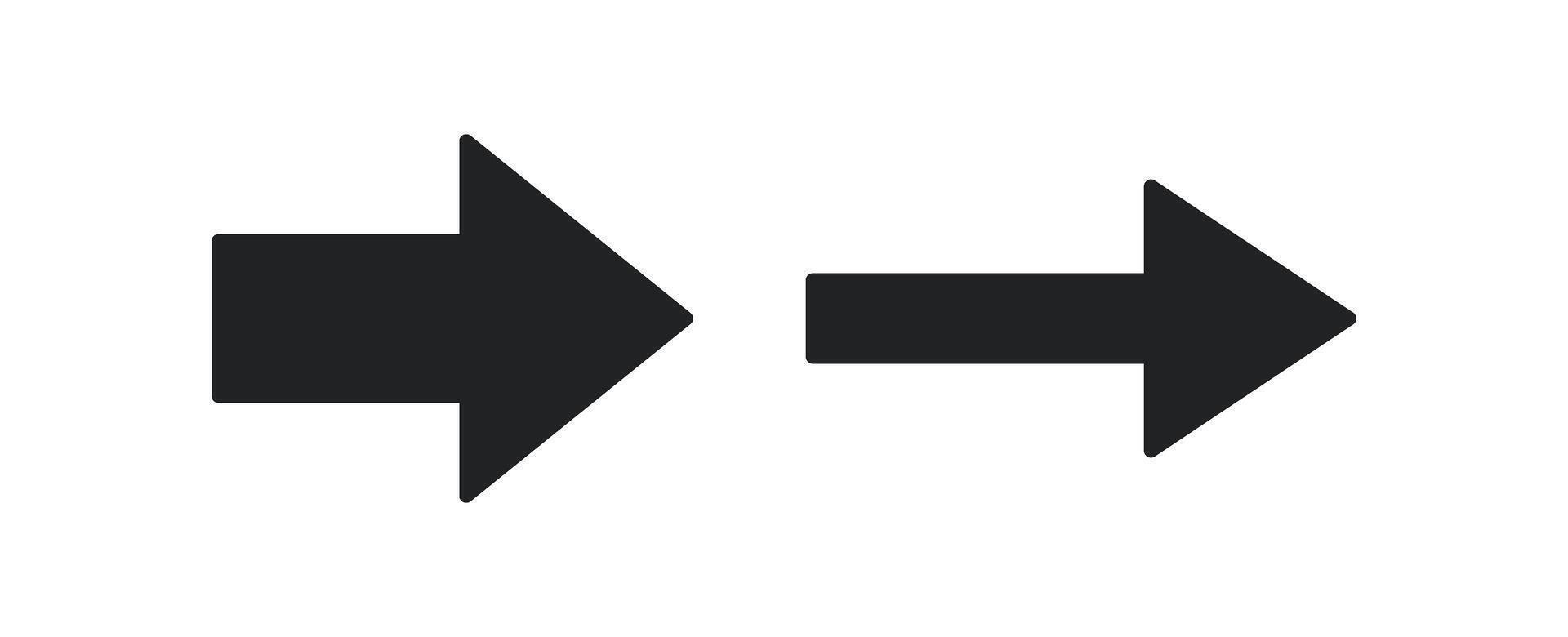 Flat Arrow Black Icons Illustration vector