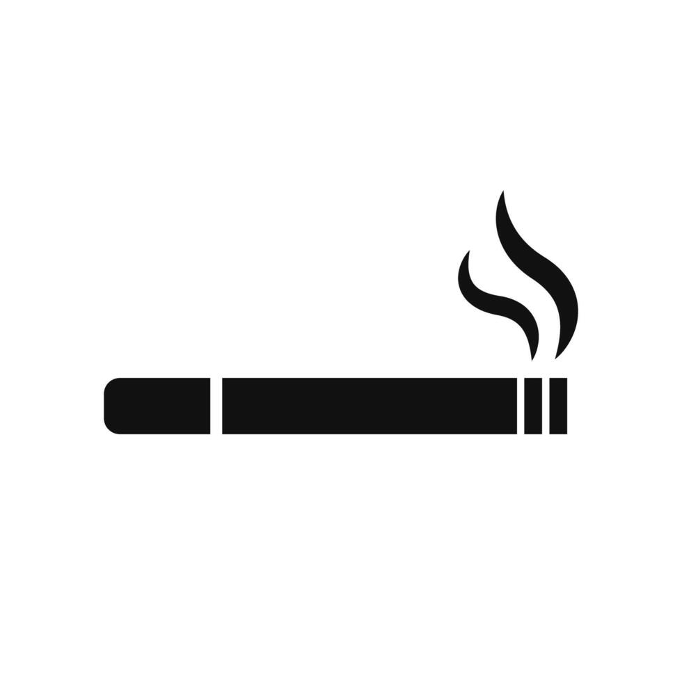 Cigarette Smoking Black Icon Illustration vector