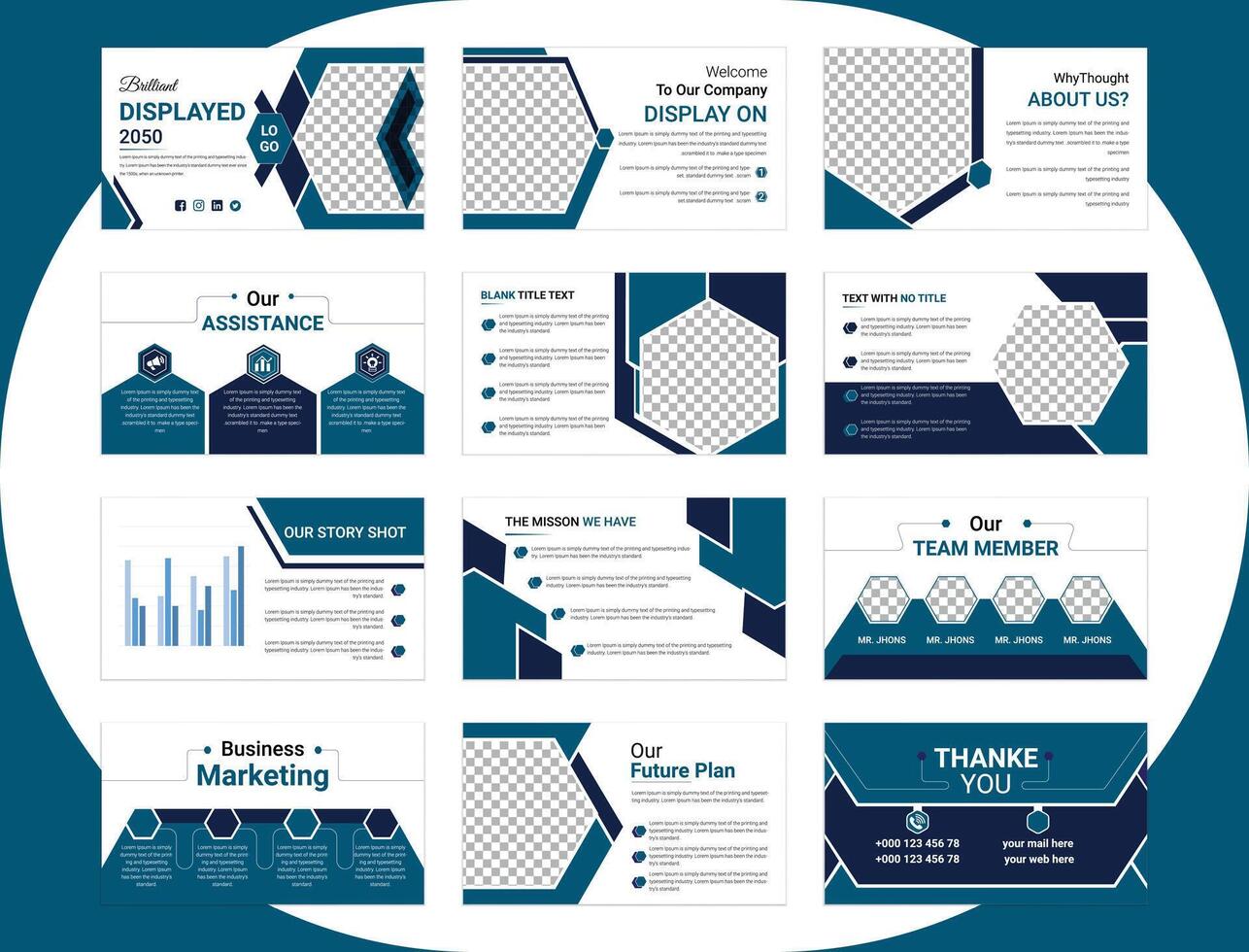 business presentation backgrounds design template and page layout design for brochure ,annual report and company profile vector