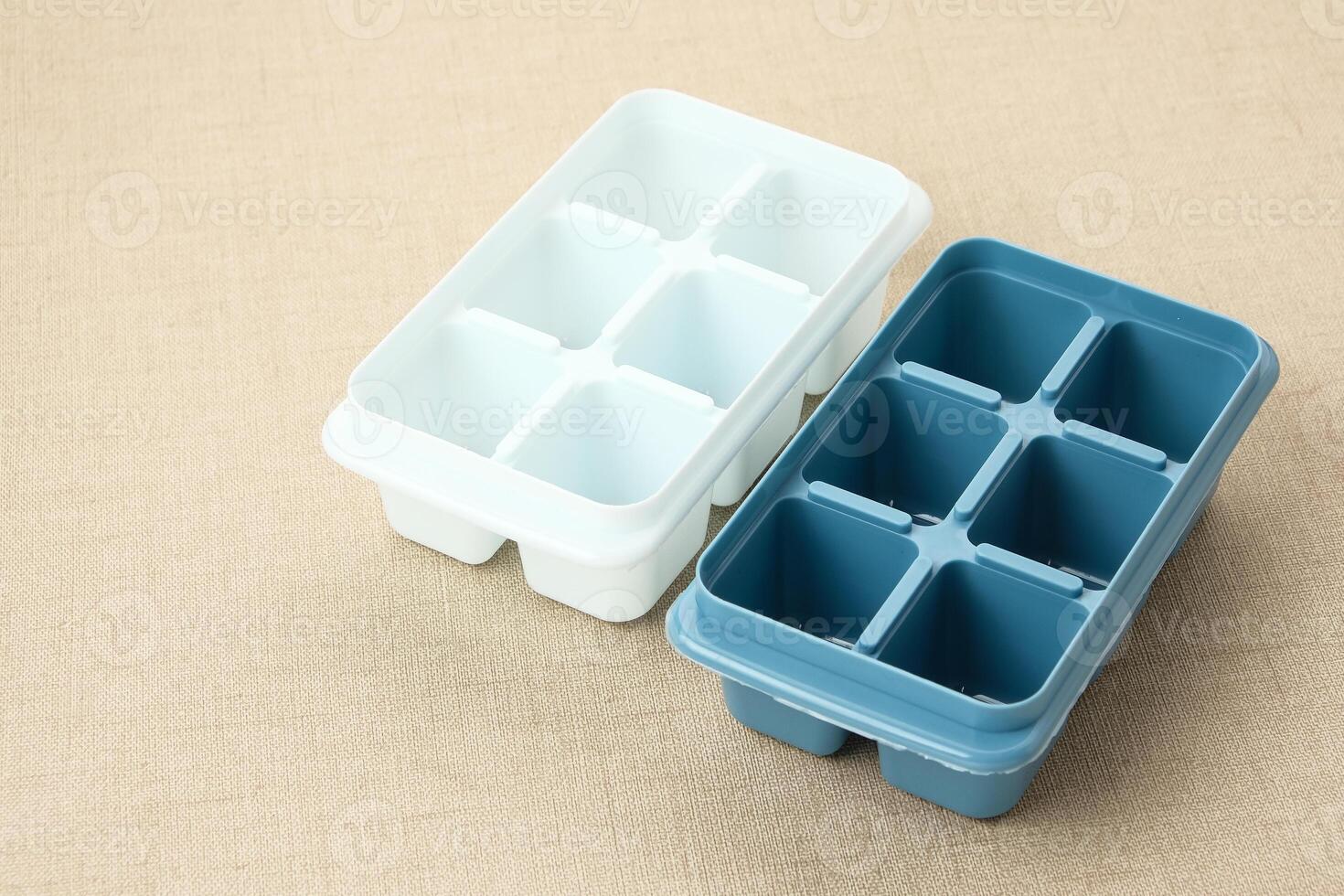 Empty Silicone Ice Cube Mold photo