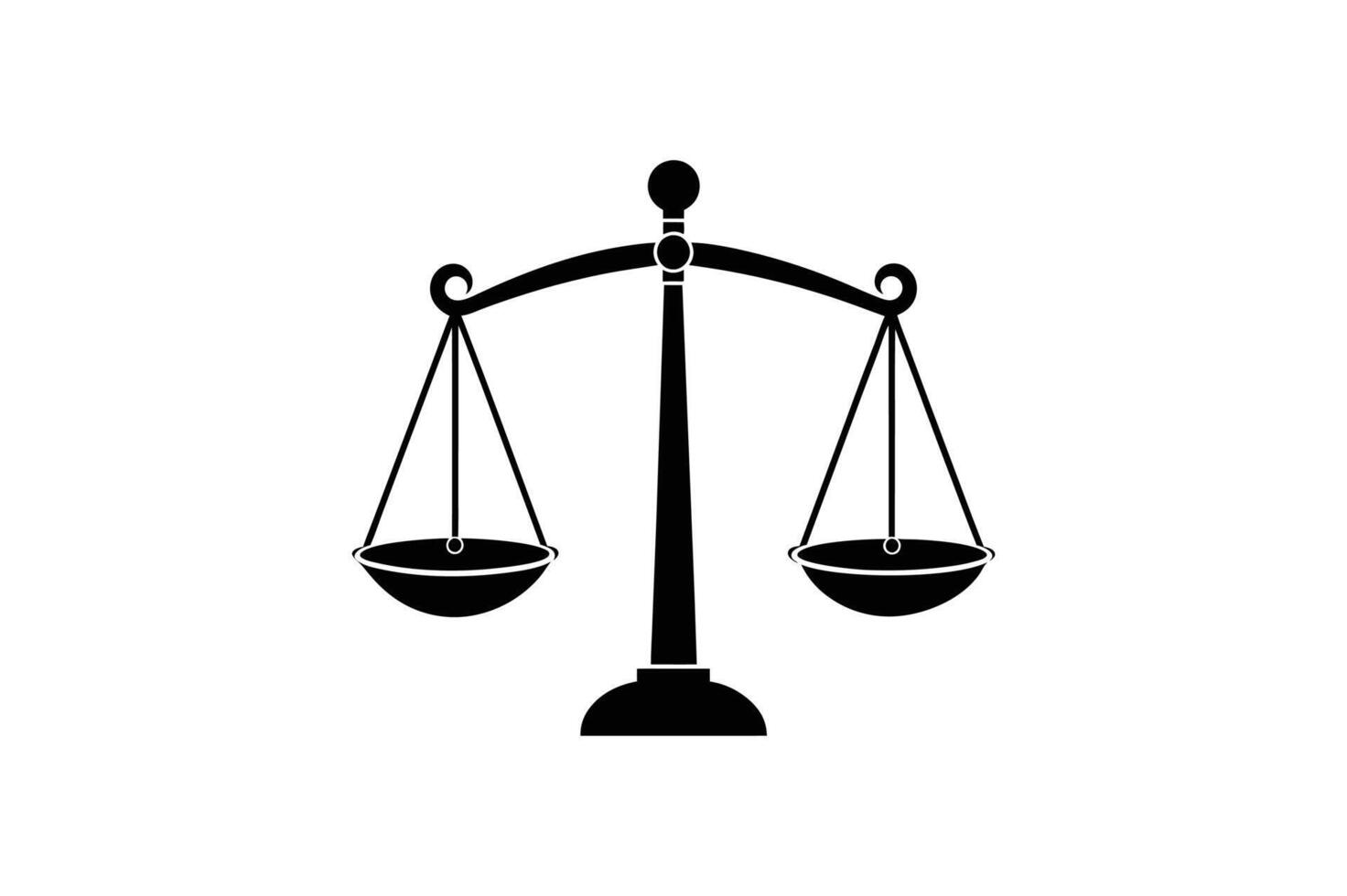 Balance scale cartoon, clipart, and line art in one versatile design vector