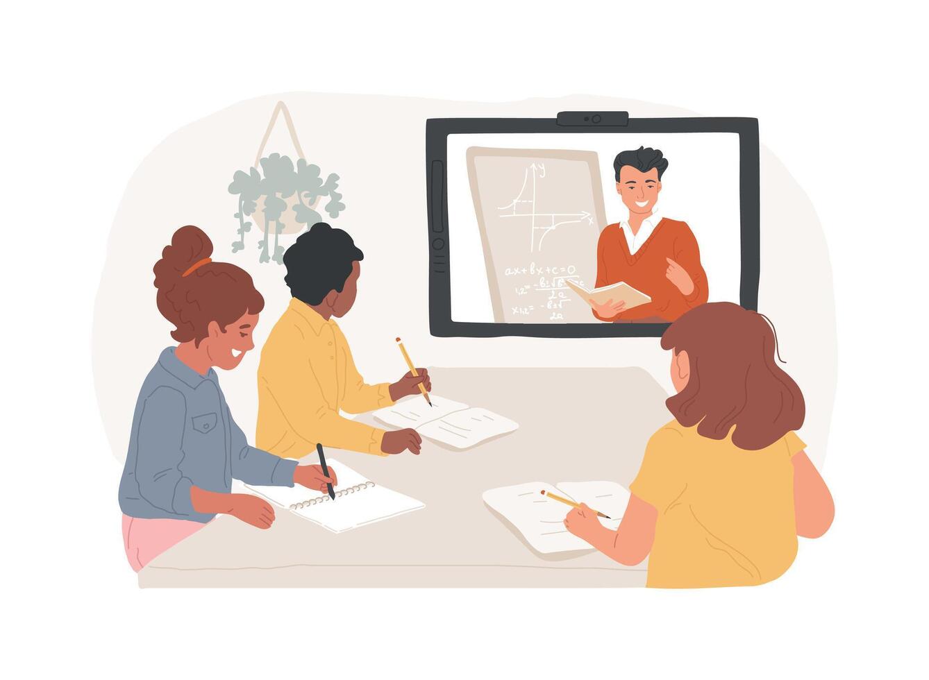 conferencing isolated cartoon illustrations. vector