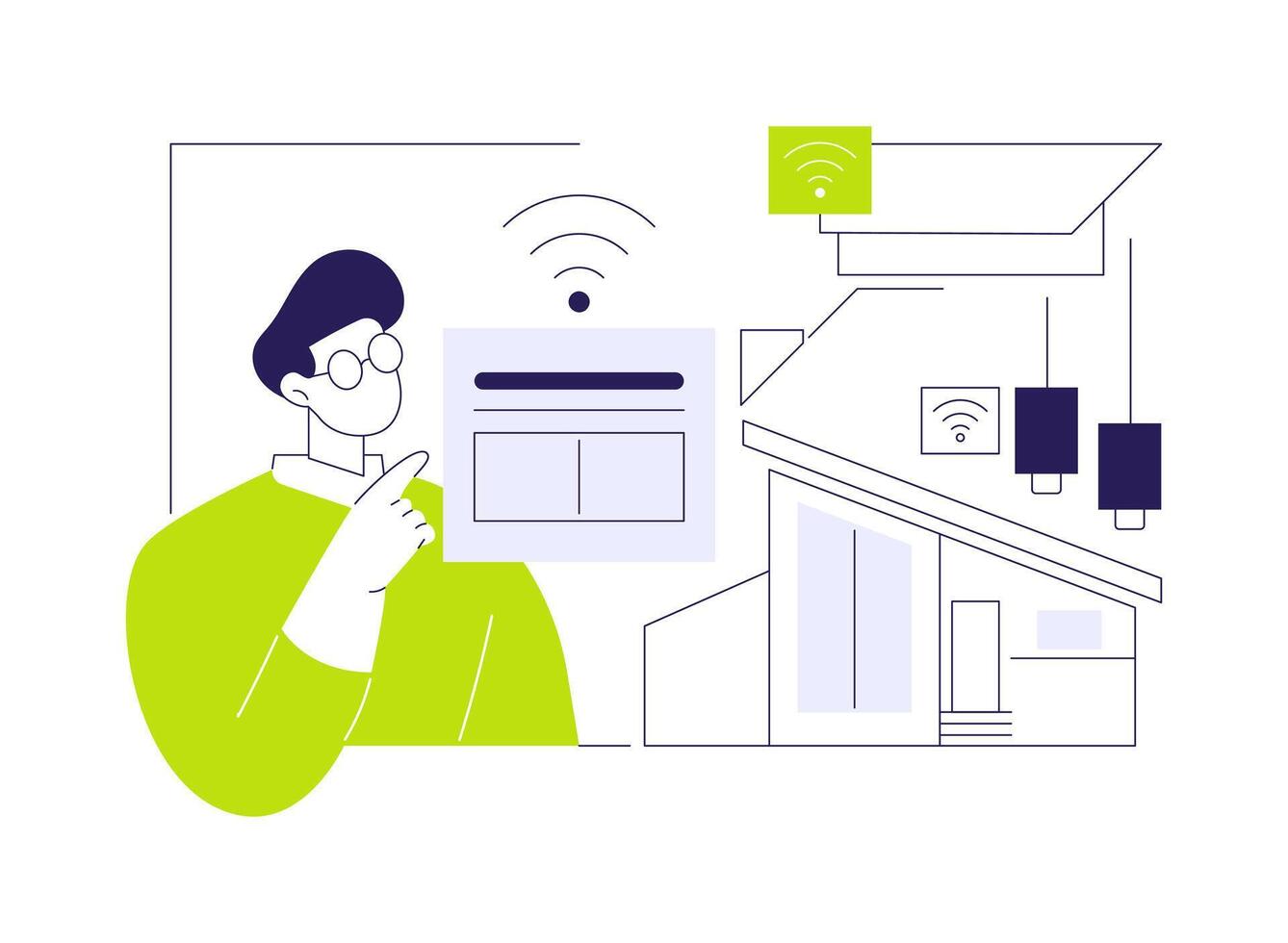 Smart sensors abstract concept illustration. vector