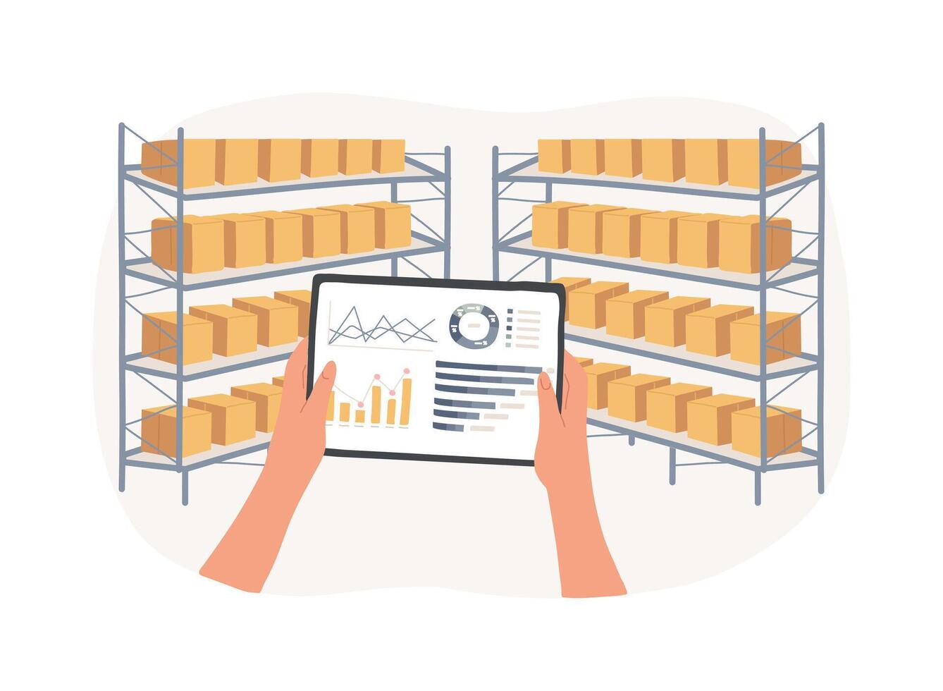Reports and analytics isolated cartoon illustrations. vector