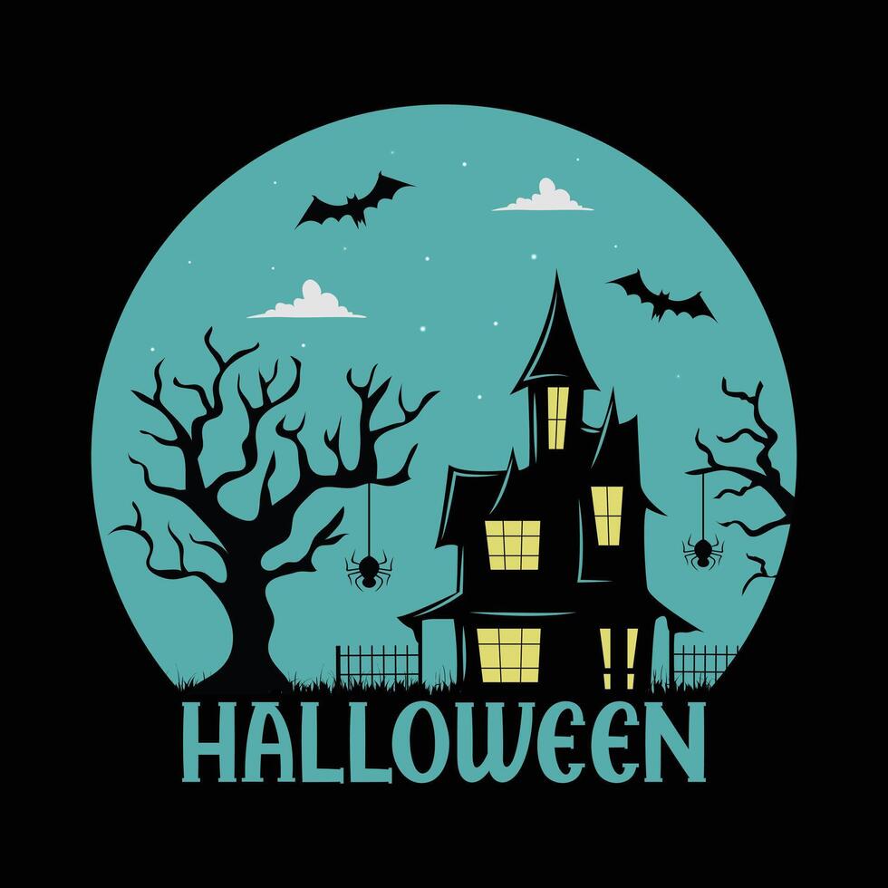 Halloween Haunted House vector