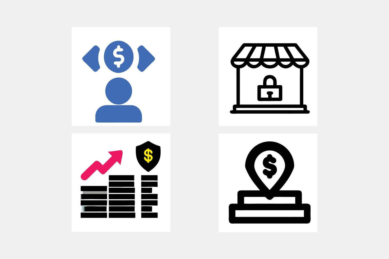 Value Icon Illustration Clipart Line Art Design vector