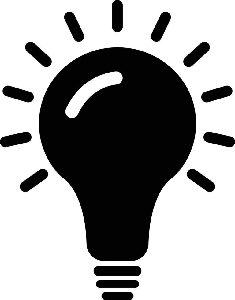 Light bulb icon in flat. sign for apps or website. Idea Symbol, logo Different style icons graphics Bulb Lighting Electric lamp isolated on vector