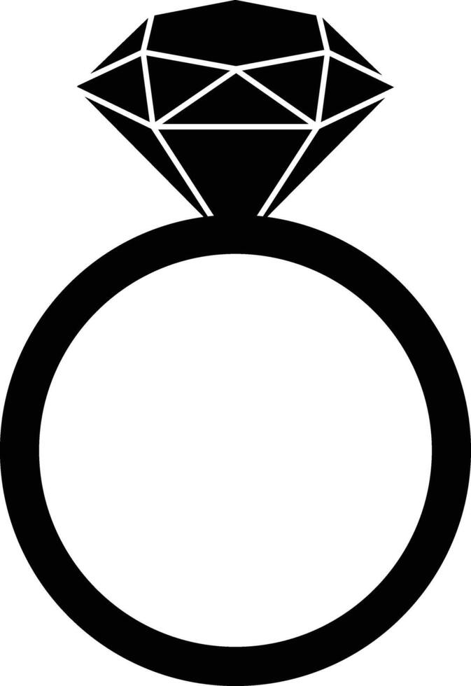 Diamond ring icon in flat. Shining Wedding Engagement ring Gemstones or gem icon. Jewel jewelry symbol for apps and websites Proposal Brilliant gold isolated on vector