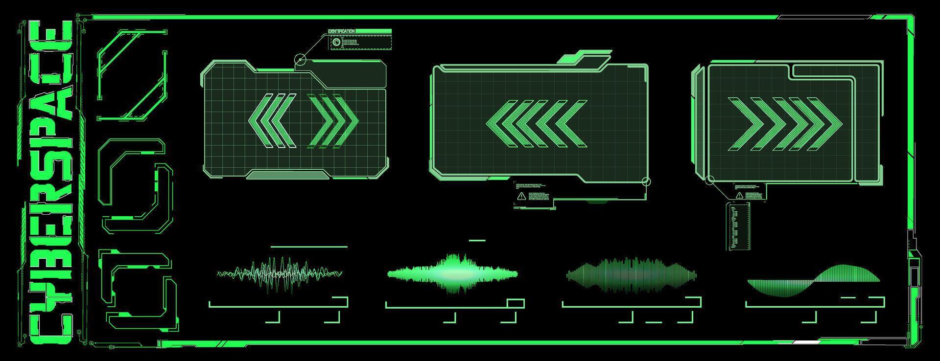 Futuristic Control Panel Displaying Data Analysis and Graphical User Interface Elements in a Tech Environment vector