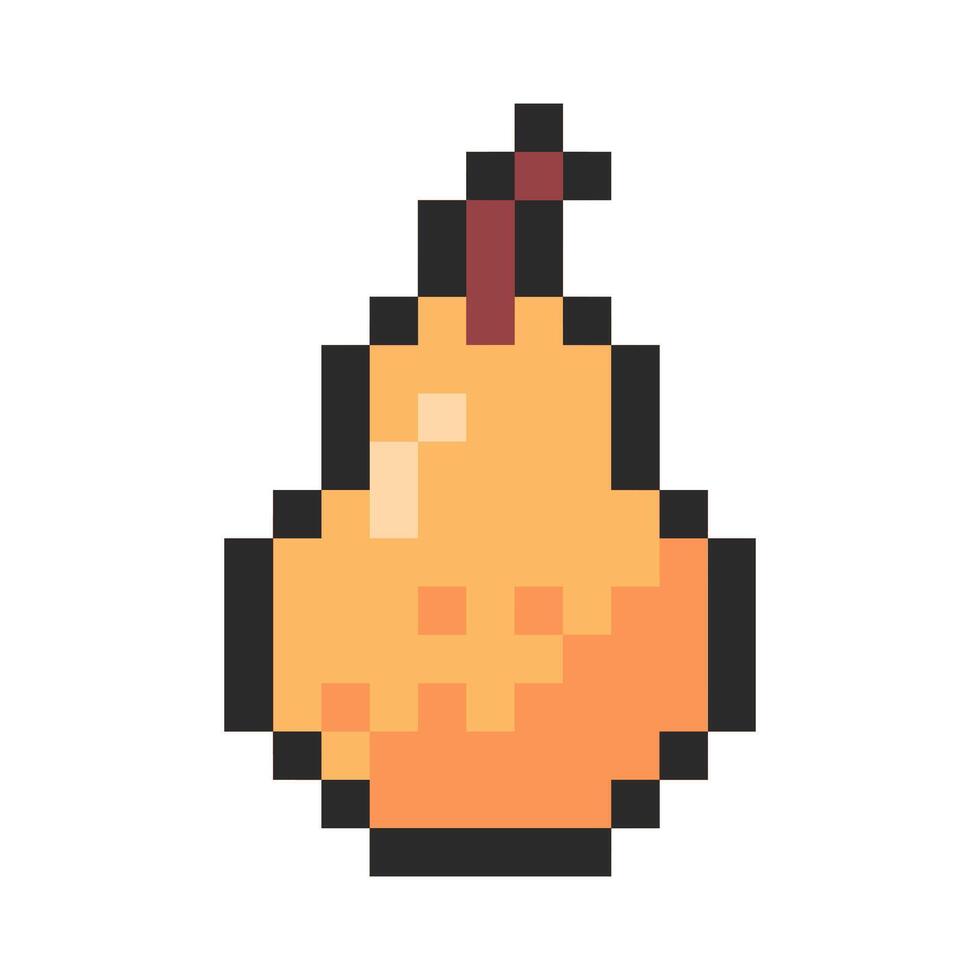 guava fruit pixel art vector