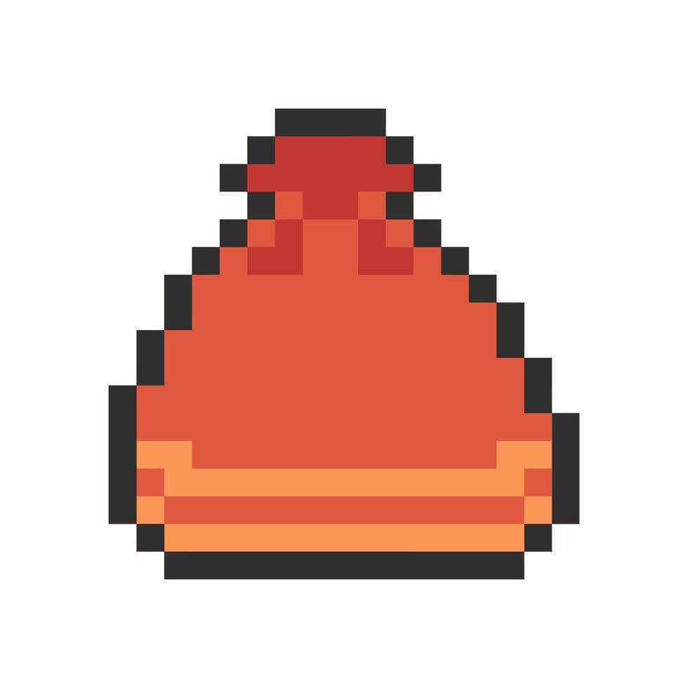 autumn hat pixel art vector
