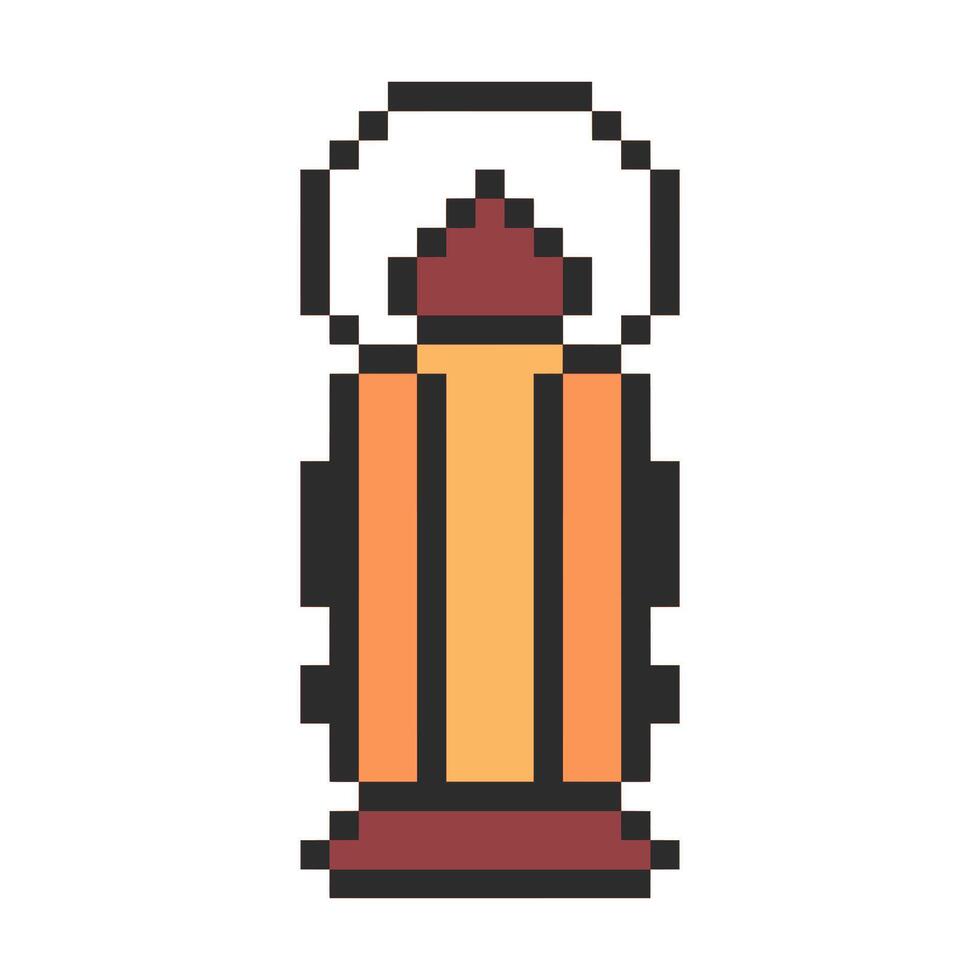 lantern pixel art vector