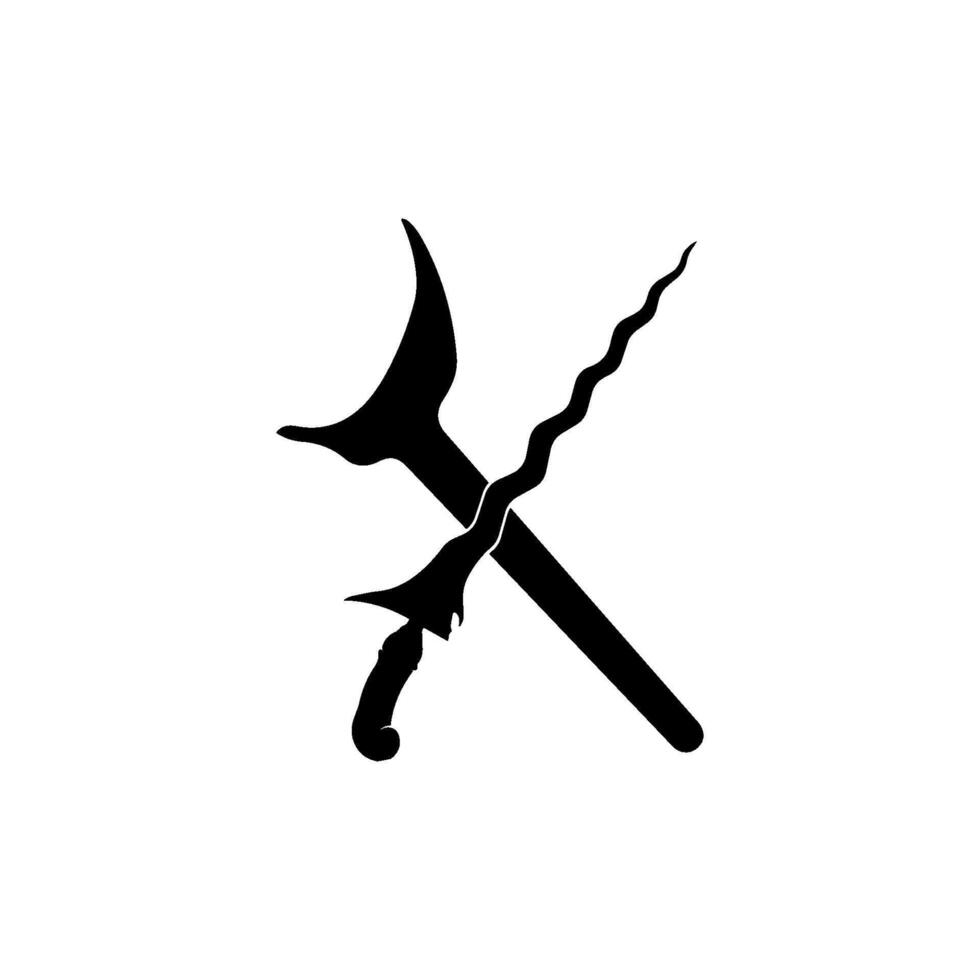 Flat design of traditional Indonesian Keris weapon vector