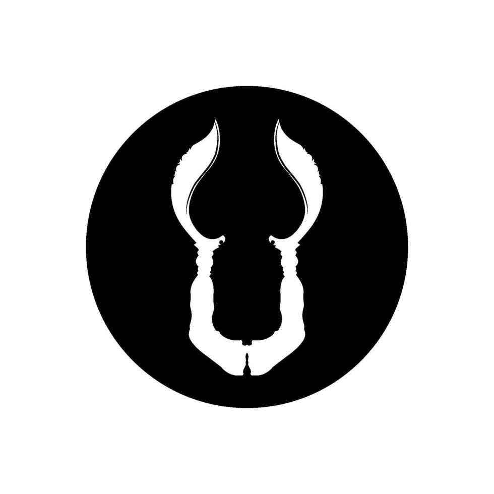 Flat design of traditional Indonesian Kujang weapon vector