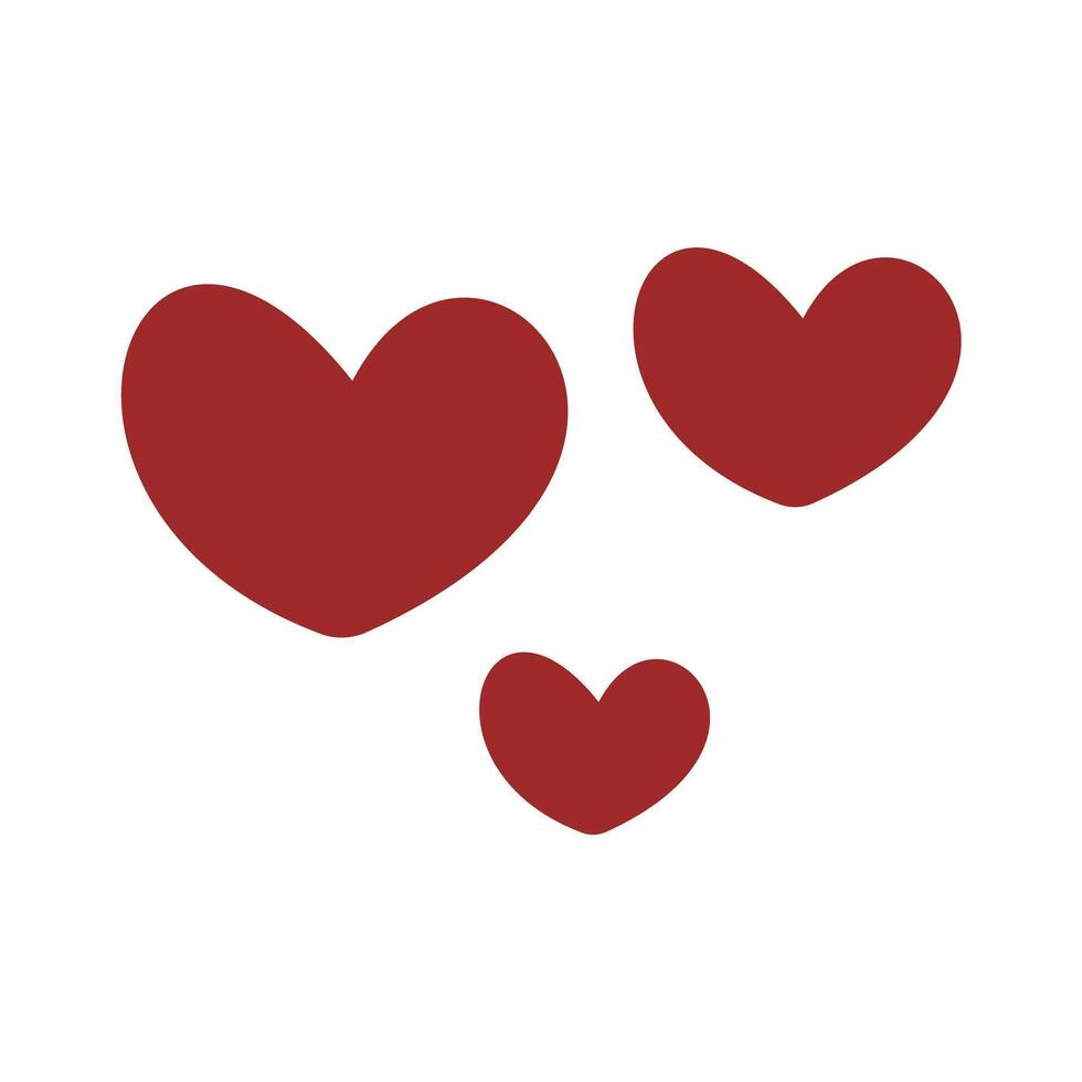Doodle Heart Isolated Heart Icons Collection vector