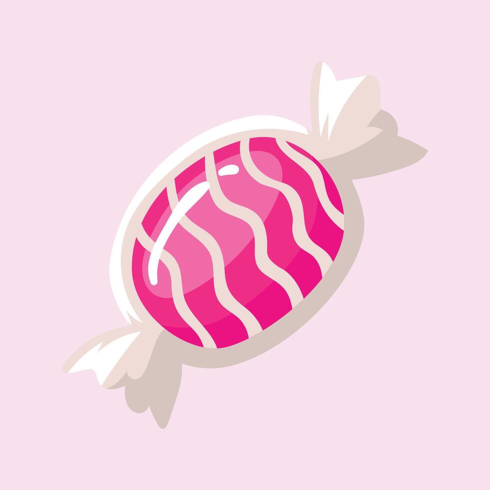 Hand drawn Halloween elements isolated illustration on pink background vector