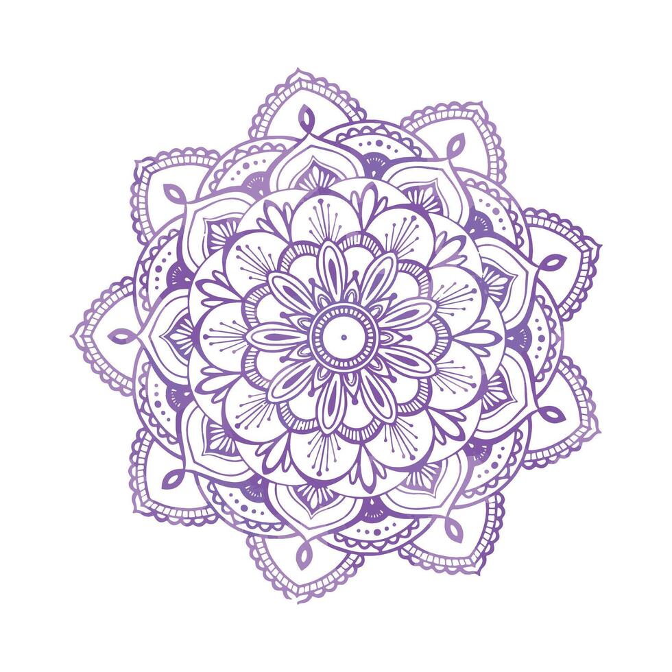 Modern mandala background with colorful style on a white background vector