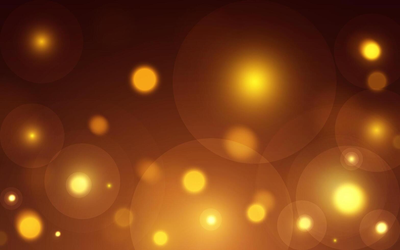 Golden Bokeh Lights. Warm and Cozy Light Spots, Backgrounds decoration vector