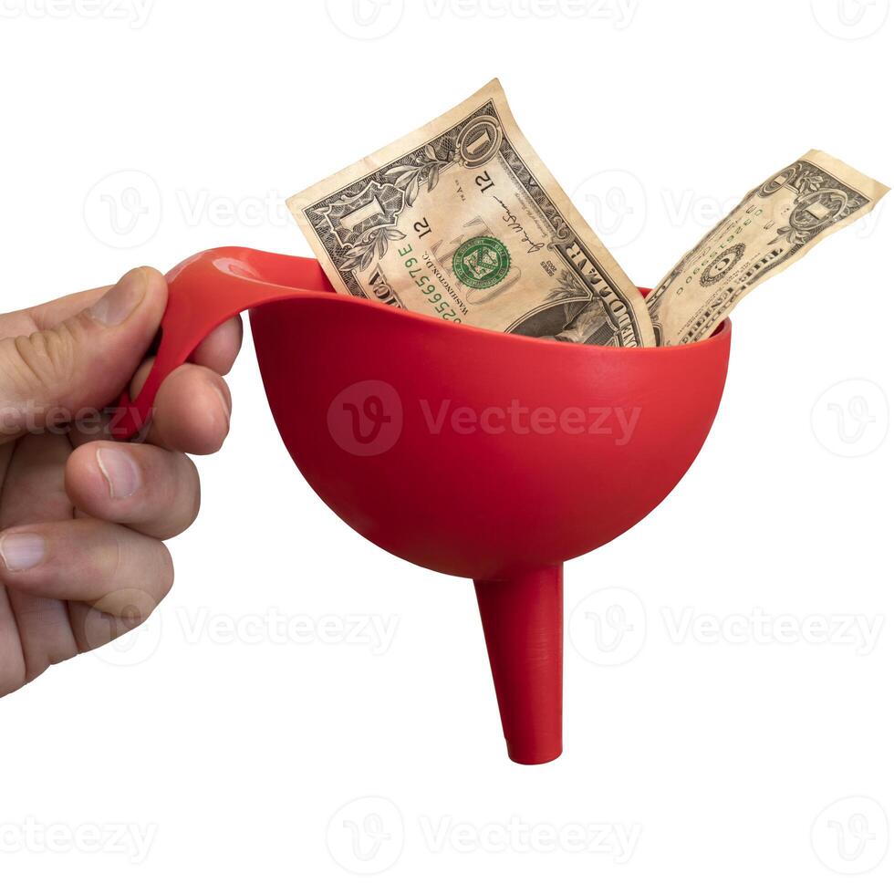 Funnel sales on white background. photo
