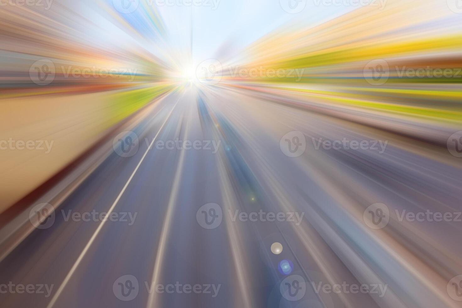 Soft focus background. Cars ride on highway. City car traffic. Blur cars in motion. photo