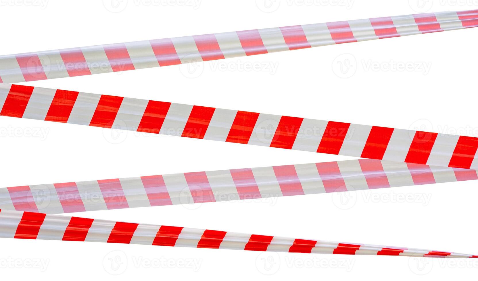 Ban on entry to park. Banning tape blocks entry. Quarantine restrictions. photo