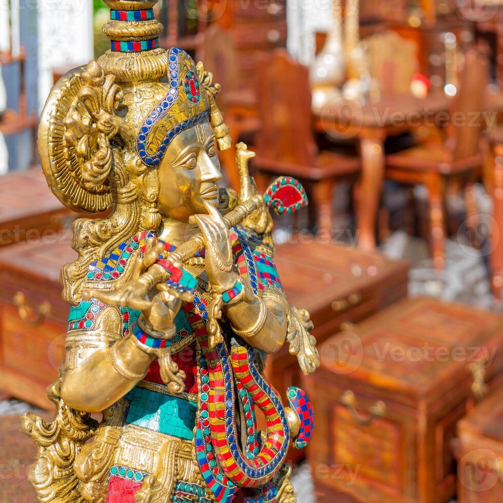 traditional souvenir from India is the figure of the goddess Shiva. photo
