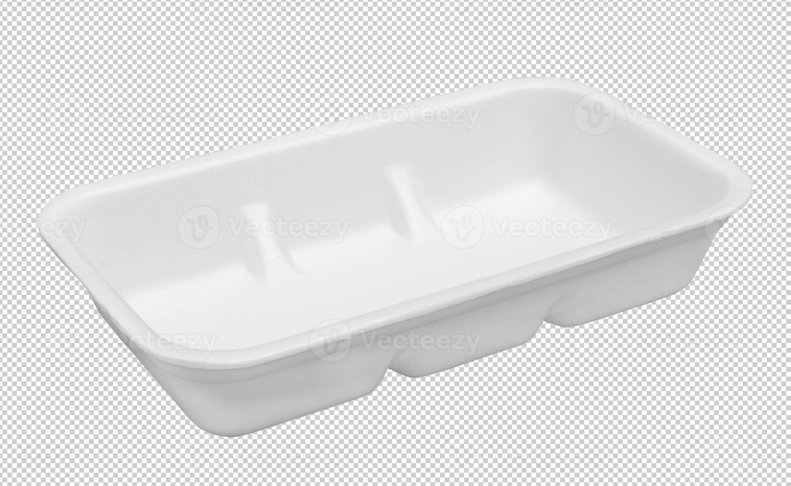 White container made of polystyrene. photo