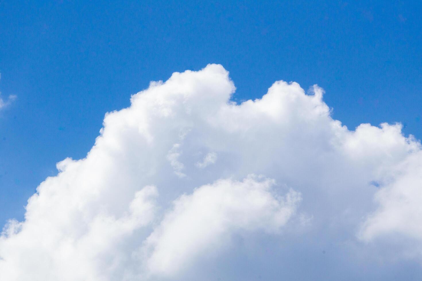Summer blue sky cloud gradient light white background. Beauty clear cloudy in sunshine calm bright winter air bacground. Gloomy vivid cyan landscape in environment day horizon skyline view spring wind photo