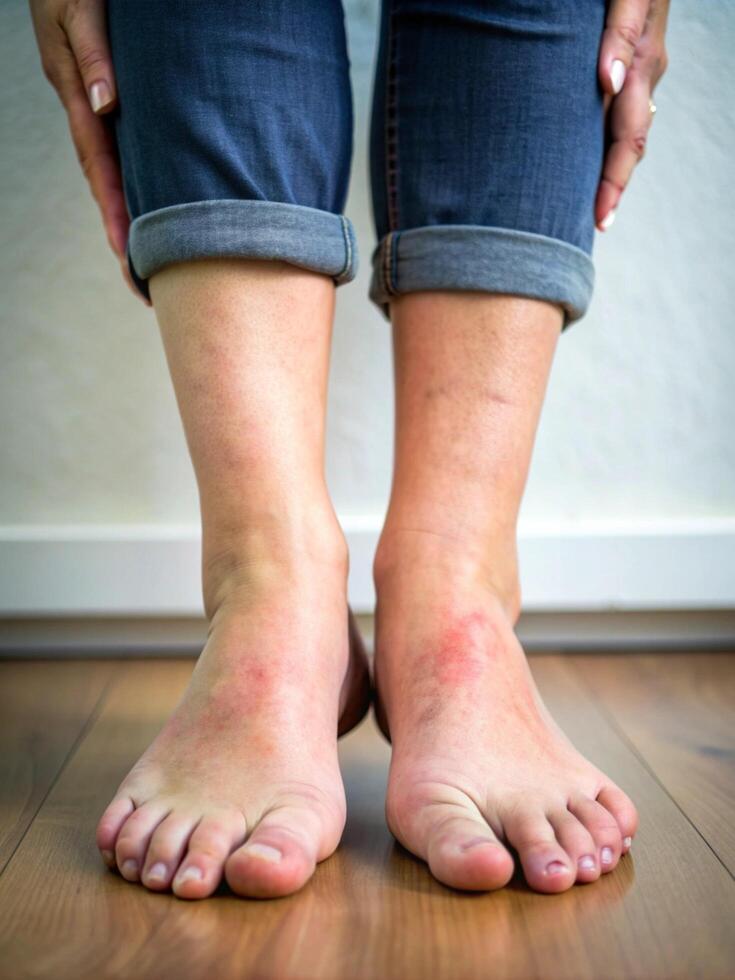 High quality female swollen ankle picture photo