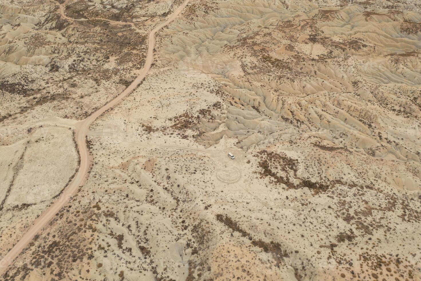Aerial view of the Abanilla desert or Mahoya Desert in Murcia, Spain photo