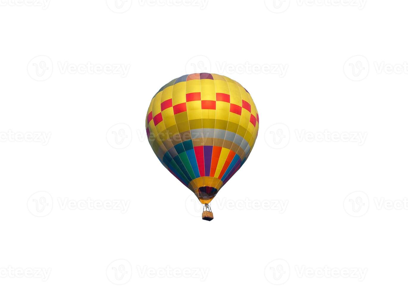 Colorful hot air balloon flying in annual festival photo