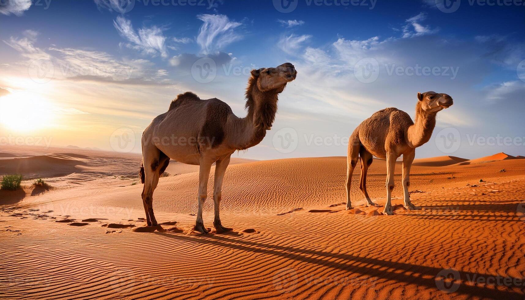 camel in desert natural landscape, photo
