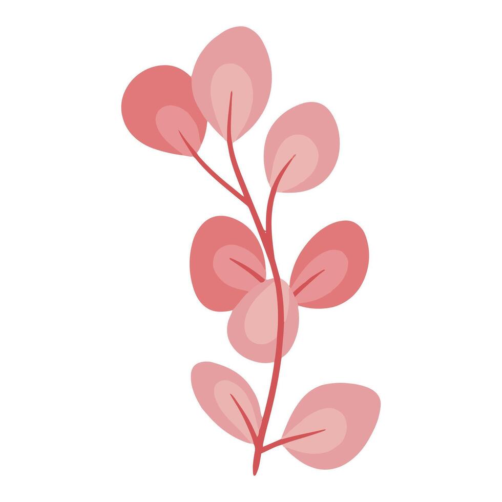 Drawn spring flower illustration on white vector