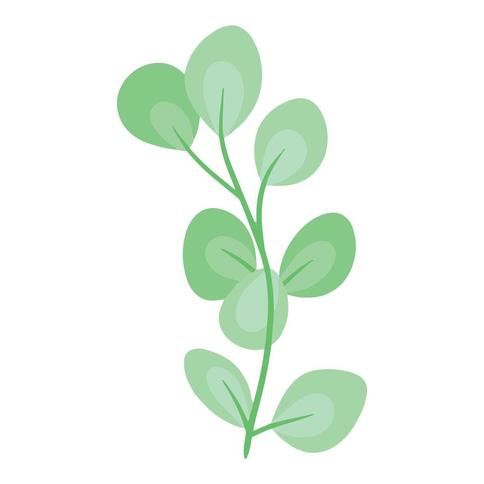Drawn spring flower illustration on white background vector