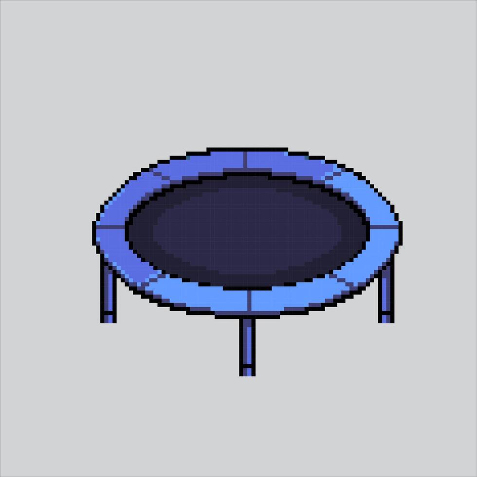 Pixel art illustration Trampoline. Pixelated Kid Trampoline. Playground kid trampoline icon pixelated for the pixel art game and icon for website and game. old school retro. vector