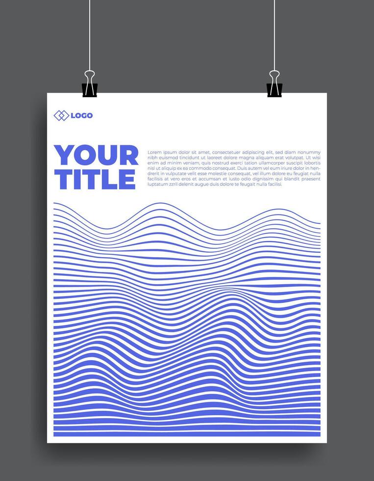 Lines wave style. Poster graphic free design vector