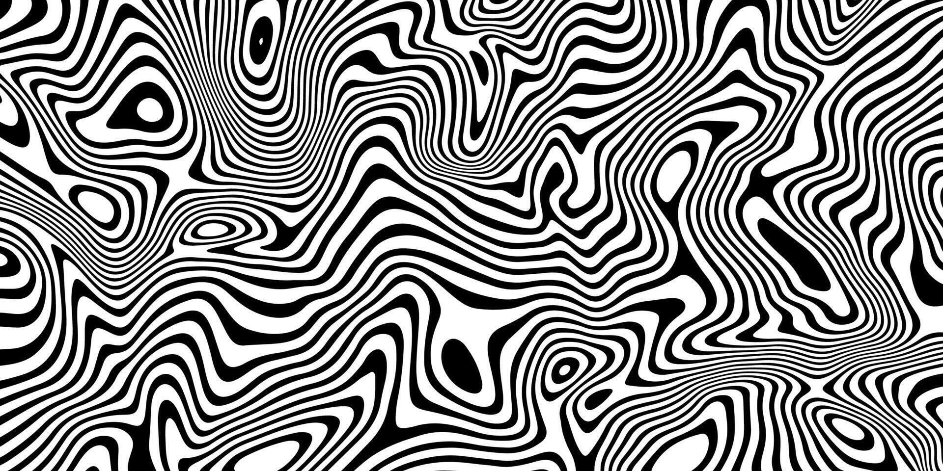 Black and white abstract liquify lines background. Liquid acrylic marble texture Free vector