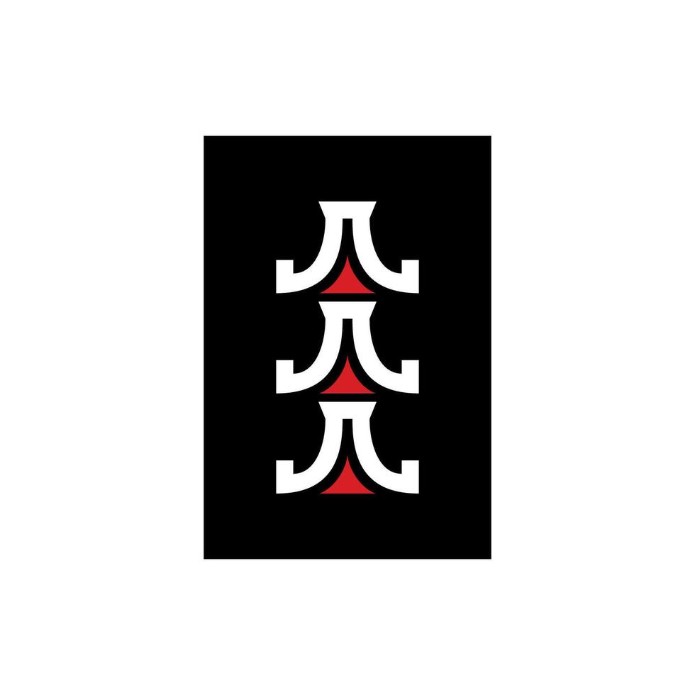 three japanese house symbol modern style coloring cartoon illustration design vector