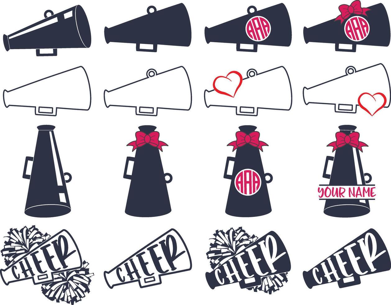 Cheer Pom Poms, Cheerleader, Cheerleading Files vector